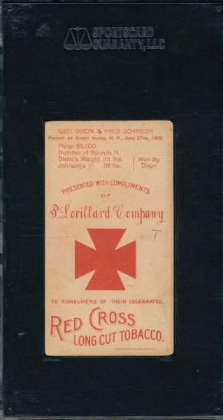 1893 N266 Dixon/Johnson Red Cross Tobacco SGC 20 *Presents Better*