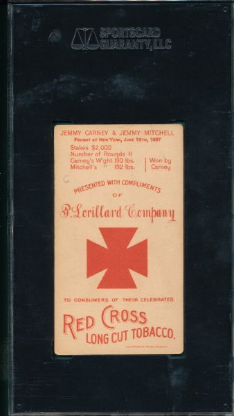 1893 N266 Carney/Mitchell Red Cross Tobacco SGC 20 *Presents Better*