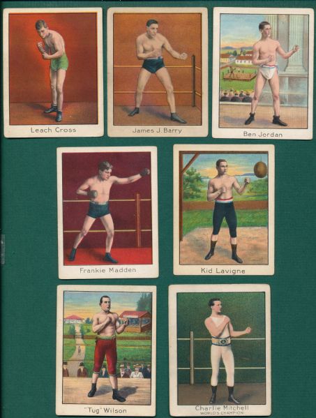 1910 T218, T220 & T219 Boxing Lot of (25) W/ Jack Dempsey