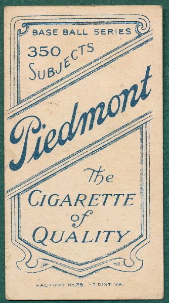 1909-1911 T206 Phelan Piedmont Cigarettes 