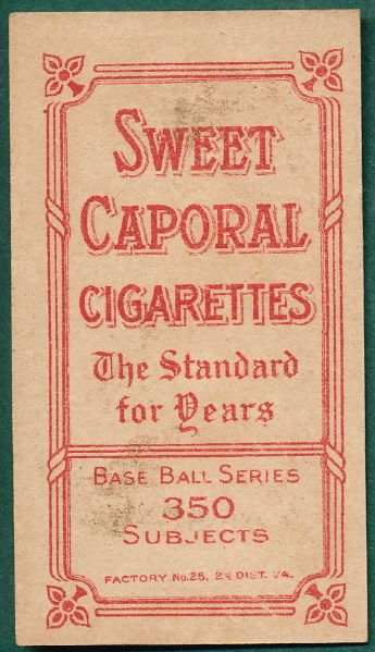 1909-1911 T206 Warhop Sweet Caporal Cigarettes *Factory 25*