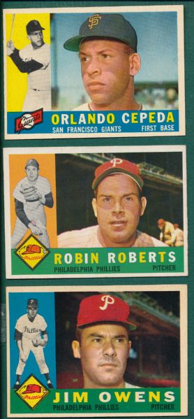 1960 Topps Lot of (12) W/ Cepeda *High Grade*