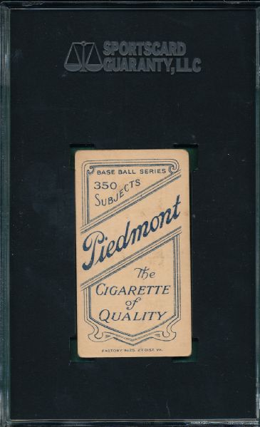 1909-1911 T206 Chance, Yellow, Piedmont Cigarettes SGC 55 