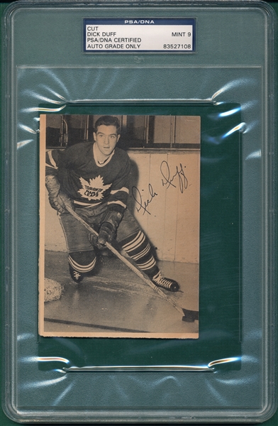 Dick Duff & Allan Stanley, Maple Leafs, Autograph PSA/DNA Certified 