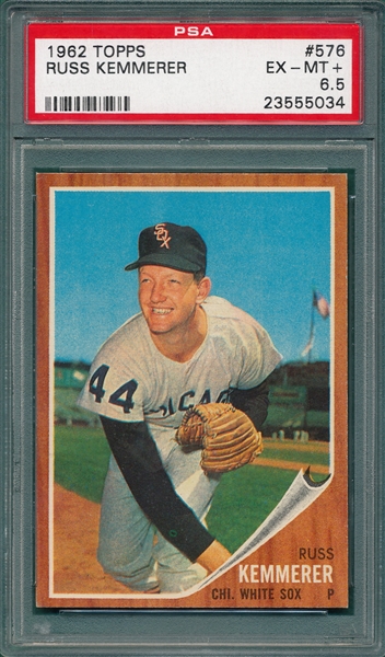 1962 Topps #57, #575 & #576 (3) Card Lot PSA