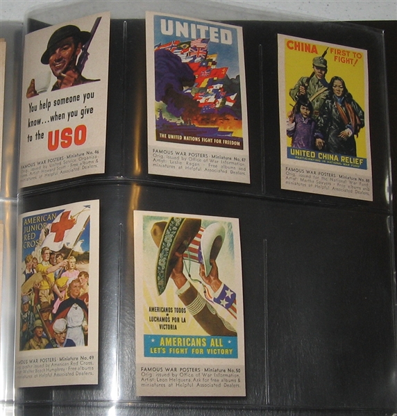 1940s WWII Famous Miniature War Posters Complete Set (50) *High Grade*