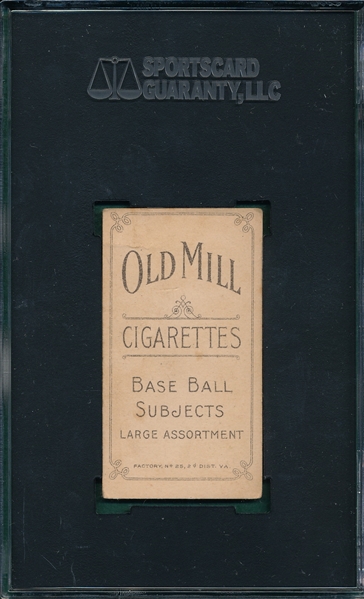 1909-1911 T206 Camnitz, Hands Above Head, Old Mill Cigarettes SGC 40