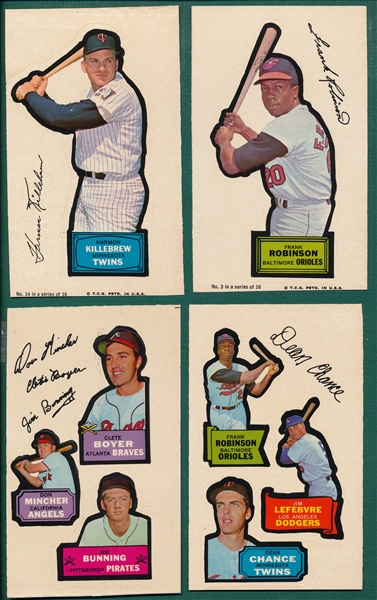 1968 Topps Action All Stars Lot of (4) W/ Killebrew & F. Robinson