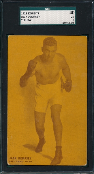 1928 Exhibit Boxing Jack Dempsey SGC 40