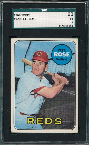 1965 Topps #207 & 1969 #120 Pete Rose (2) Card Lot SGC 