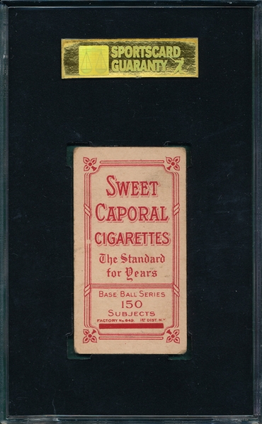 1909-1911 T206 Ewing Sweet Caporal Cigarettes SGC 40