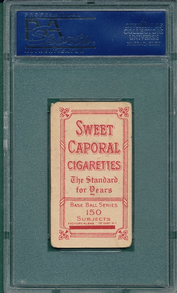 1909-1911 T206 Delehanty, Jim, Sweet Caporal Cigarettes PSA 3