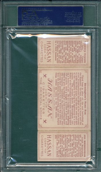 1912 T202 Birmingham's Home Run, Birmingham/Turner, Hassan Cigarettes PSA 3
