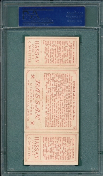1912 T202 Crawford About to Smash One, Stanage/Summers, Hassan Cigarettes PSA 5