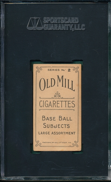 1910 T210-2 Woolums Old Mill Cigarettes SGC 40
