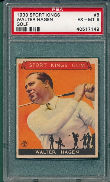 1933 Sports Kings #8 Walter Hagen PSA 6