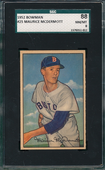 1952 Bowman #25 Maurice McDermott SGC 88 