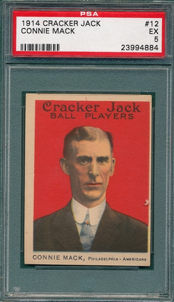 1914 Cracker Jack #12 Connie Mack PSA 5