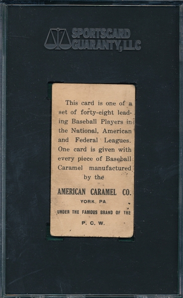 1915 E106 Joe Tinker, Batting, American Caramel SGC 40 *Federal League*