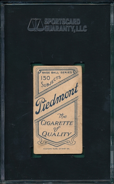 1909-1911 T206 Lundgren, Chicago, Piedmont Cigarettes SGC 40 *SP*