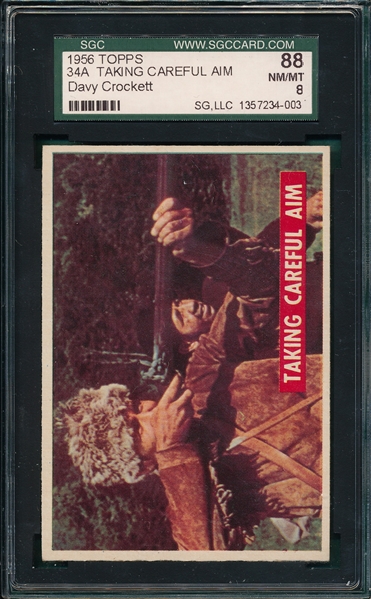 1956 Topps Davy Crockett #60A SGC 84 & #34A SGC 88 (2) Card Lot