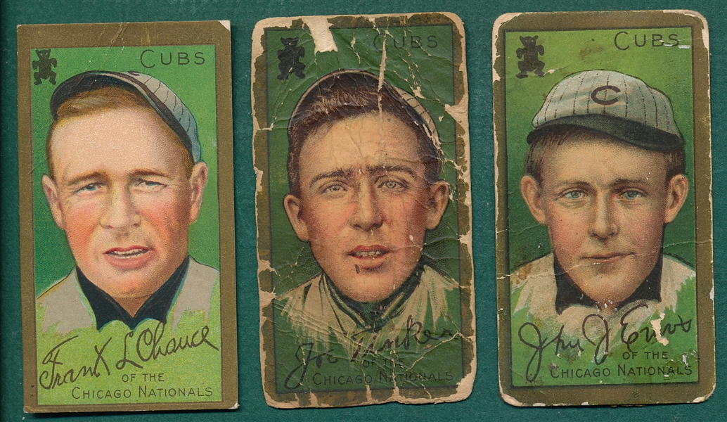 1911 T205 Tinker, Ever & Chance (3) Card Lot