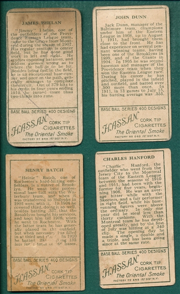 1911 T205 (4) Card Lot W/ Minor Leaguers