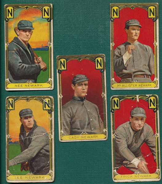 1911 T205 (5) Card Lot W/ Minor Leaguers (Newark)