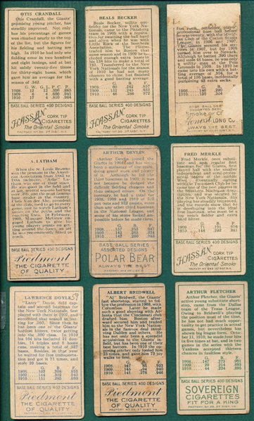 1911 T205 New York Giants (9) Card Lot W/ Crandall