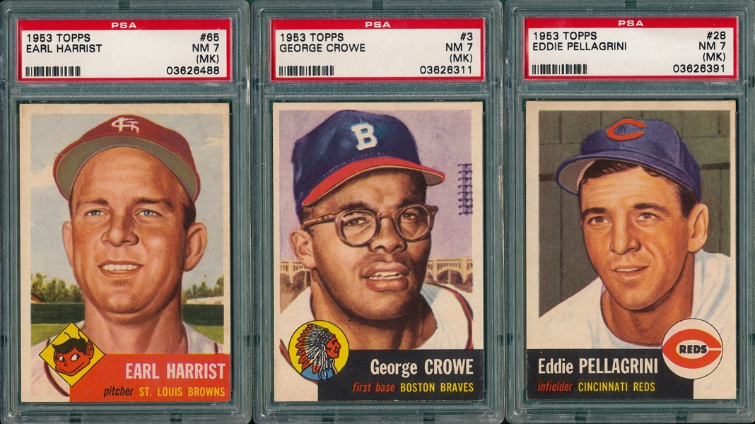 1953 Topps #3, #11, #28, #65 & #209 (5) Card Lot PSA 