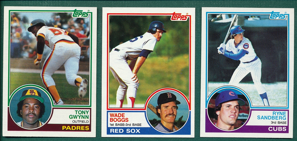 1983 Topps Baseball Complete Set, *Boggs, Gwynn & Sandberg Rookies*