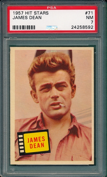 1957 Topps Hit Stars #71 James Dean PSA 7