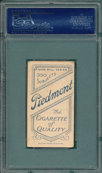 1909-1911 T206 Speaker Piedmont Cigarettes PSA 2