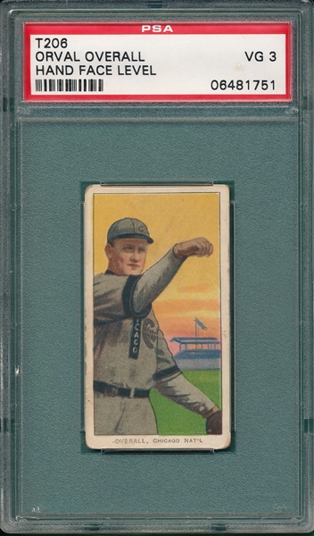 1909-1911 T206 Overall, Hand at Face, Piedmont Cigarettes PSA 3