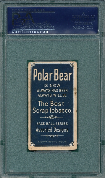 1909-1911 T206 Ames, Hands Above Head, Polar Bear PSA 2