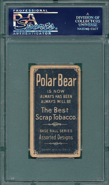 1909-1911 T206 Street Polar Bear PSA 2.5