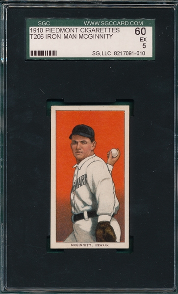 1909-1911 T206 McGinnity Piedmont Cigarettes SGC 60 *Must See*