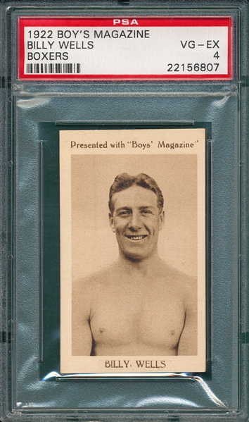 1922 Boy's Magazine Boxer, Billy Wells PSA 4