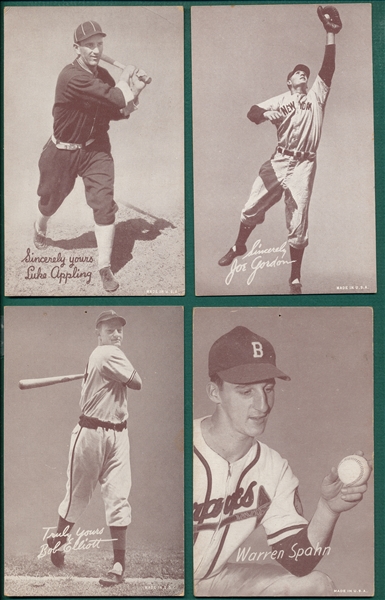 1939-66 Exhibits Lot of (19) W/ Spahn