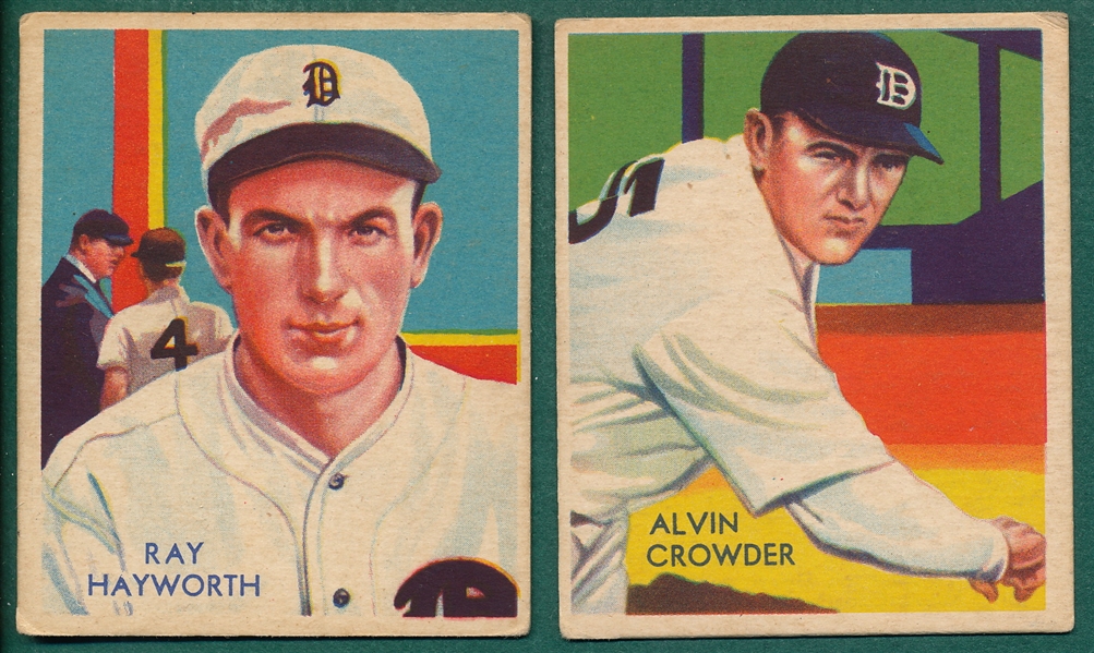 1934-36 Diamond Stars #90 Hayworth & #93 Crowder, *SP*