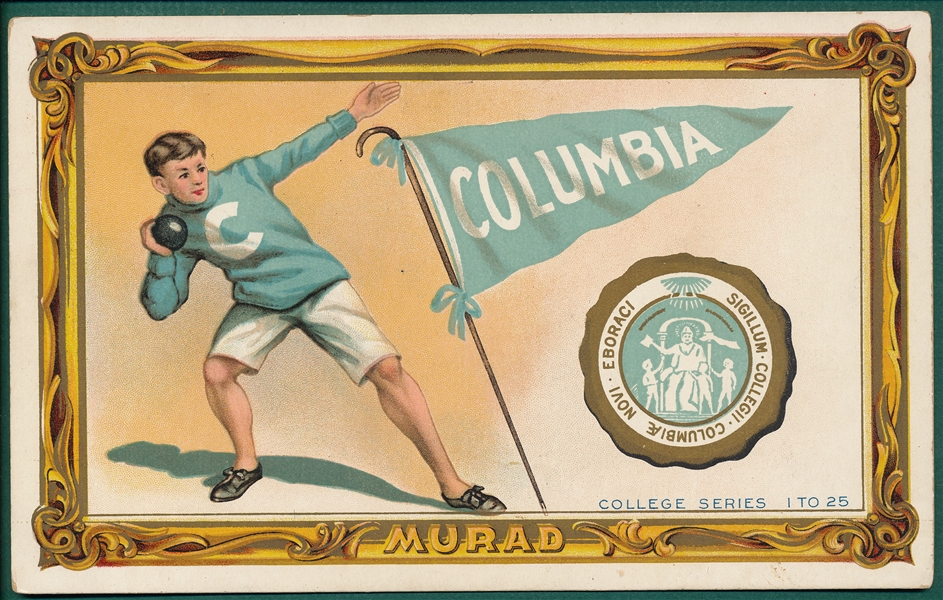 1910 Murad College Series, Large Cards, #3 Columbia