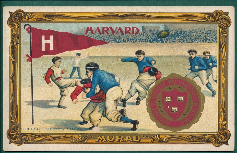 1910 Murad College Series, Large Cards, #8 Harvard, Football