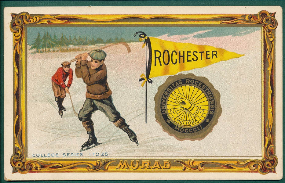 1910 Murad College Series, Large Cards, #12 Rochester, Hockey