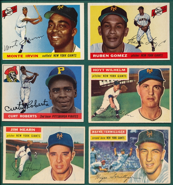 1955-56 Topps (6) Card Lot W/ Irvin