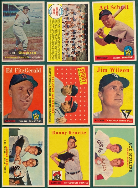 1957-59 Topps (18) Card Lot W/ Reese