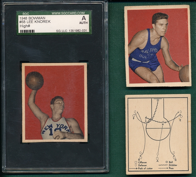 1948 Bowman BSKT (12) Card Lot W/ #68 Knorek *SP*