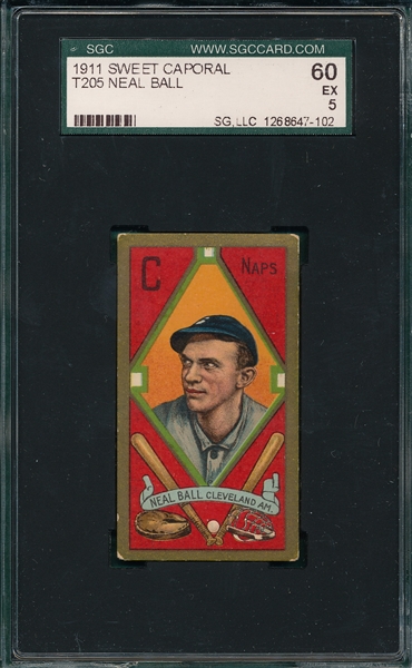 1911 T205 Ball Sweet Caporal Cigarettes SGC 60