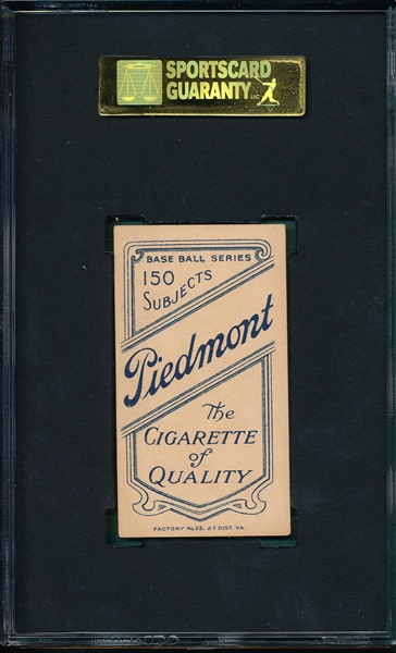 1909-1911 T206 Lobert Piedmont Cigarettes SGC 80