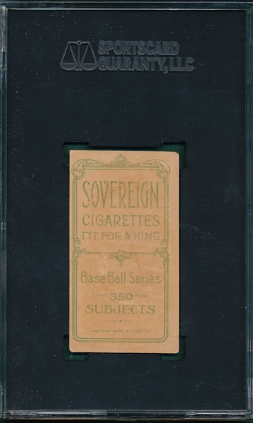 1909-1911 T206 Conroy, Bat, Sovereign Cigarettes SGC 20