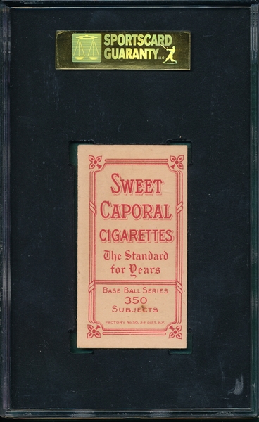 1909-1911 T206 Hallman Sweet Caporal Cigarettes SGC 80